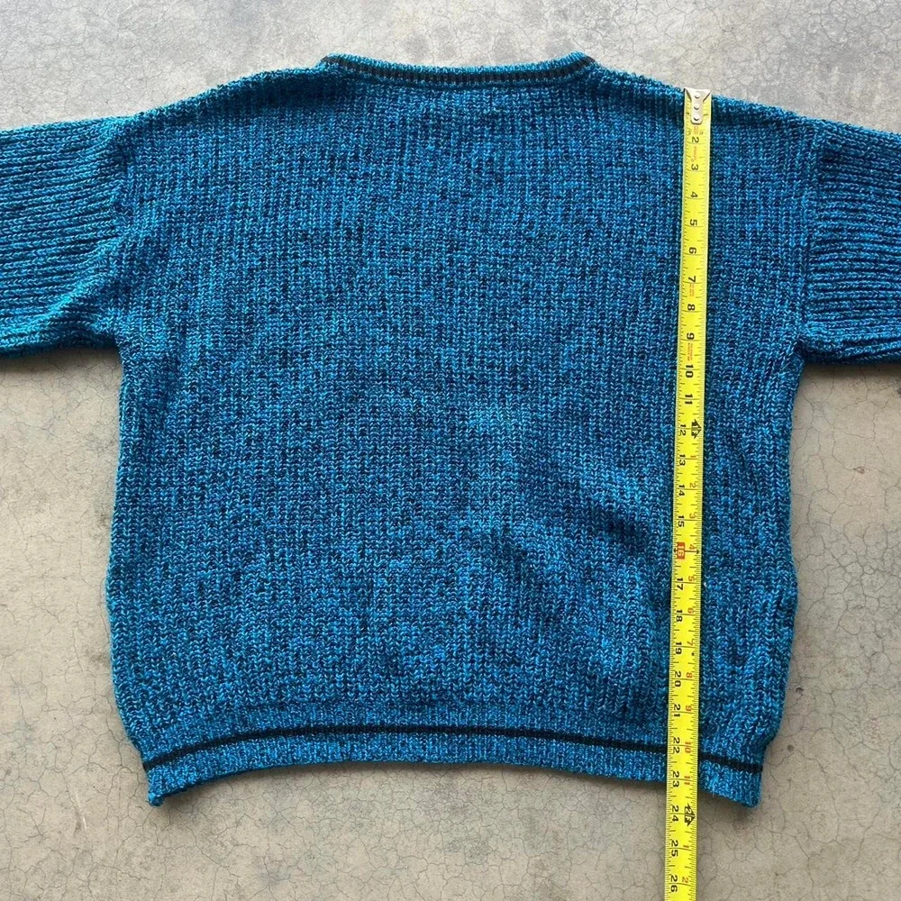 Vintage traditionalist blue knit sweater